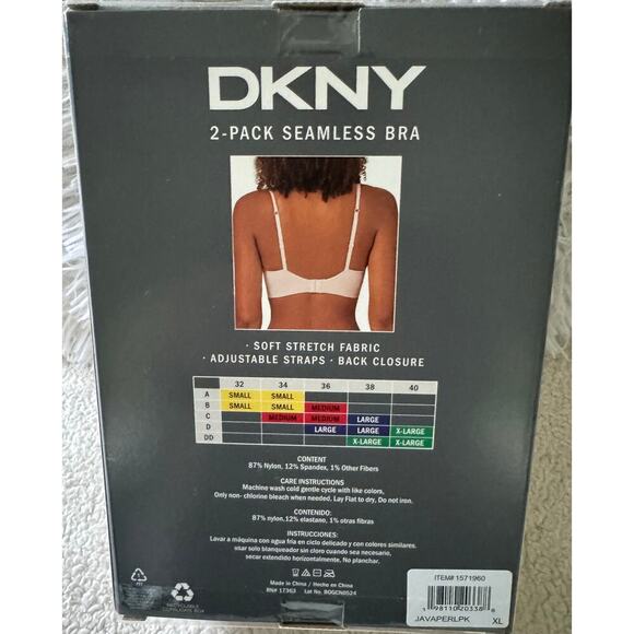 DKNY Women’s 2pk bra set. NWT Pink and Black. - Picture 5 of 8